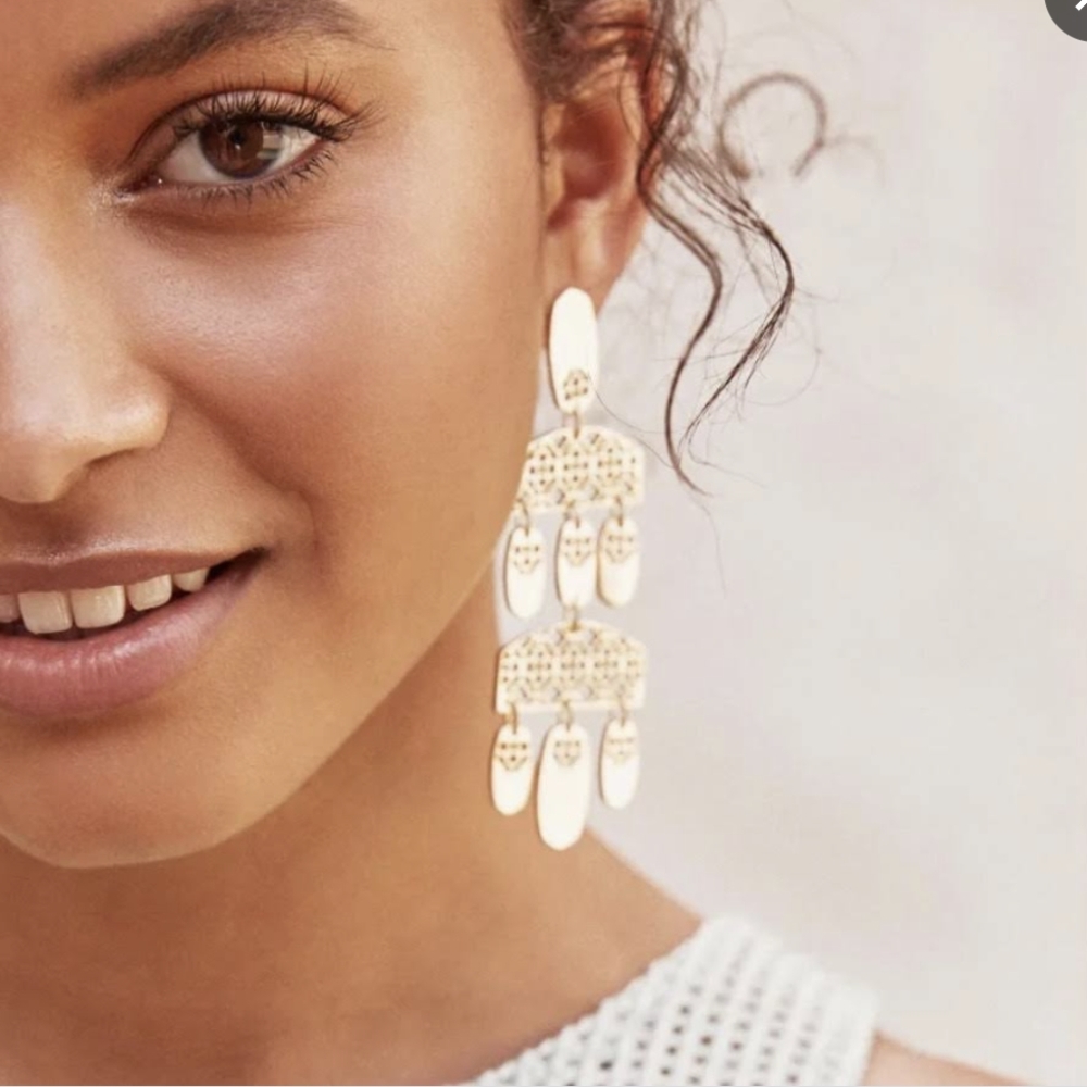 Kendra Scott Emmet Filigree Earrings Rose Gold